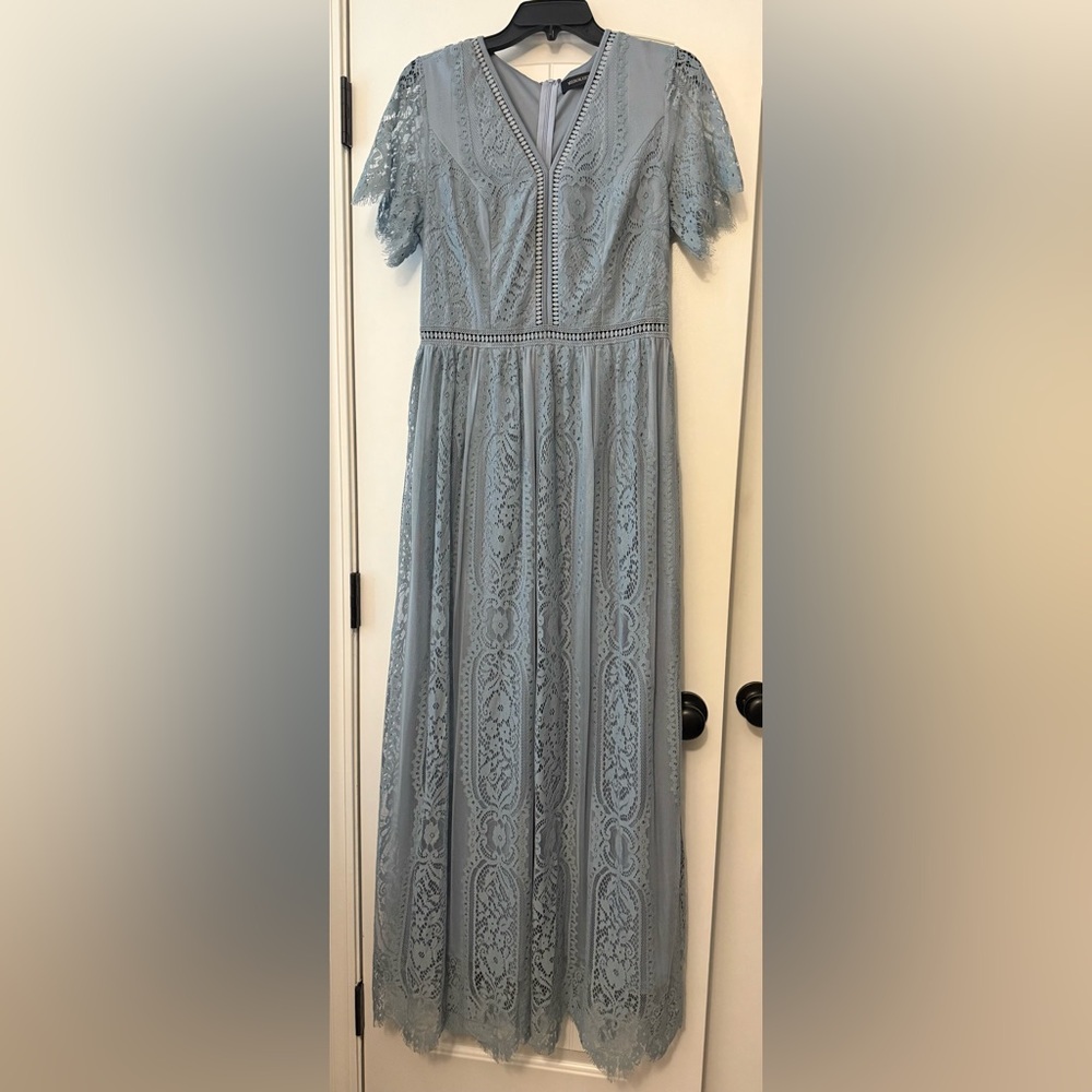 Blue Smocked Maxi Skirt for Cocktail Events